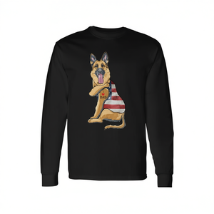 Camiseta de manga larga con estampado de perro pastor alemán I Love Dad Fathers Day - Product Image 2