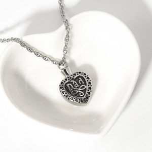 New Stainless Steel <strong>Dad</strong> in Heart Urns Pendants Necklaces Cremation Urn Jewelry Memorial <strong>Keepsake</strong> Openable Put in <strong>Ashes</strong> Jewelry - Product Image 5