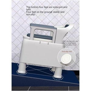 Ensemble de pots de toilette portables en plastique pour adultes chaises de toilette pour personnes âgées - Product Image 3