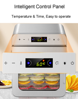 Huishoudelijke Fruit Dehydrator Roestvrij Staal 8 Trays Droger Groenten Gedroogde Rundvlees Jerky Voedsel Dehydrator Machine