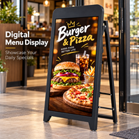Écran d'affichage numérique portable YSYUN 43 pouces en forme de A, Android Full HD WiFi LAN CMS pour les magasins de détail