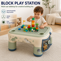 Table d'eau gonflable pour enfants avec support en PVC à quatre pieds, bureau de jeu 4-en-1 pour tout-petits pour blocs, activités artistiques et collations, personnalisation de la marque