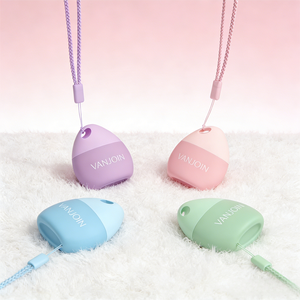 Envases Cosméticos de Plástico Personalizados al por Mayor, Envase de Protector Solar en Forma de Huevo de 50 ml, Envase de Base de Maquillaje con Cuerda para Colgar - Product Image 2