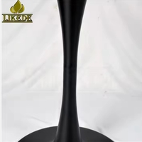 Base de table en fer métallique de haute qualité, forme trompette, détachable, avec revêtement en poudre noir mat, pour table tulipe, table de salle à manger, table de bistrot, table de café