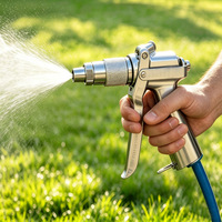 Pistolet de lavage haute pression tout métal 800 PSI, robuste et réglable, pour le lavage de voitures, l'irrigation et les pesticides