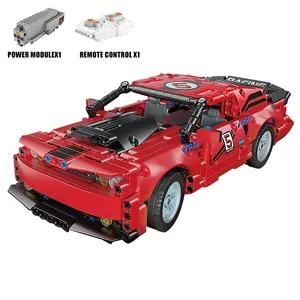 MOULD KING 15017 technical The RC Motorized Red Challenger Racing Car Toys Assembly Building Blocks Kids Christmas Gift