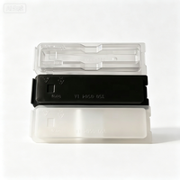 Plateau d'emballage plastique pour module optique Brocade, conteneur blister neutre pour transceiver QSFP28, épaisseur 1 mm, noir/blanc mat/transparent