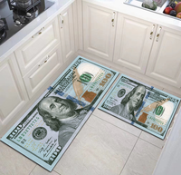 Tapis et tapis de salon en dollars, vente en gros d'argent, antidérapant, tapis imprimé personnalisé
