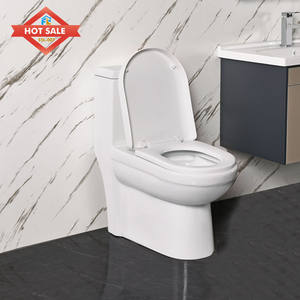 Usine En Gros Moderne Allongé 300mm S-Trap Une Pièce Salle <span class=keywords><strong>De</strong></span> Bains Sanitaire Au Sol En Céramique <span class=keywords><strong>WC</strong></span> <span class=keywords><strong>Cuvette</strong></span> <span class=keywords><strong>De</strong></span> Toilette - Product Image 1