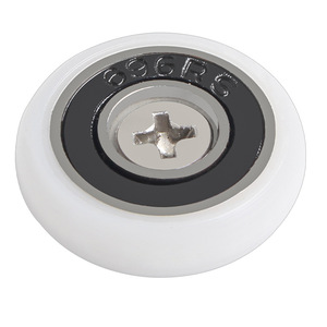 Roulette de porte de douche Juwoya 696RS en PVC, roue simple, accessoire pour porte de salle de bain en verre - Product Image 1