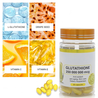 Compléments de beauté antioxydants éclaircissants OEM, pilules blanchissantes pour la peau, glutathion 250 000 000 mcg, vitamine C, capsules de collagène