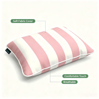 Coussin de piscine gonflable FLOAT MASTER avec housse en tissu rayé, imperméable, pour la plage et l'extérieur