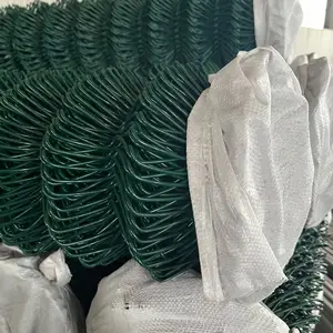 Direct Factory Wholesale Green (RAL 6005) PVC Chainlink Diamond Mesh Fence