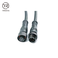 Passe-câble étanche M12 en métal, connecteur 2/3/4 broches pour lampe LED, contact en cuivre, boîtier en ABS et nylon