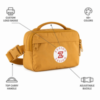Sac banane promotionnel écologique avec logo personnalisé, sac de festival, sac ceinture, cadeau d'entreprise, salon professionnel, vente en gros, OEM
