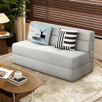 Sofá Cama Plegable para Sala de Estar, Apartamento Pequeño, Sofá Individual y Doble de Doble Uso, Colchón Tatami para Dormitorio