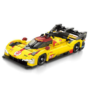 Reobrix 11041 11042 <span class=keywords><strong>1</strong></span>:16 499P <span class=keywords><strong>F1</strong></span> Voiture de Championnat de Grande Taille en Blocs de Construction - Kit Modèle MOC Moteur V6 pour Adultes et Enfants - Product Image 5