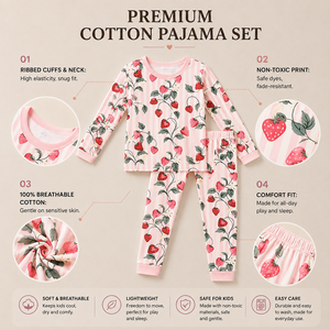 Pijama Floral para Bebé Niña, Ropa de Dormir con Volantes para Niña Pequeña, Pantalones de Manga Larga, Ropa de Dormir Transpirable para Primavera, Embalaje Personalizado - Product Image 2