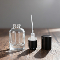 Flacon de parfum vide de luxe 100ml 50ml, rectangulaire, fond épais, transparent, mat, avec pulvérisateur, emballage cosmétique en verre