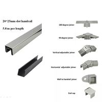 Balustrade en acier inoxydable 316L, Balustrade en verre, accessoires de Balustrade de balcon, Rail supérieur