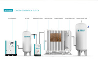 Système de générateur d'oxygène médical modulaire ZOY-Medical avec PLC et compresseur d'air pour les fermes piscicoles
