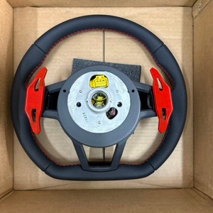 Volante Deportivo de Cuero de Alta Calidad con Base Plana para <span class=keywords><strong>Audi</strong></span> A4 A5 A6 A7 Q3 Q5 A3 S3 S8 R8 S6 S7 2015 2016 Personalizado - Product Image 5