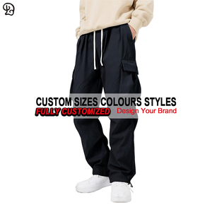 <span class=keywords><strong>Pantalon</strong></span> cargo décontracté pour <span class=keywords><strong>homme</strong></span>, surdimensionné, ample, léger, multi-poches, taille à cordon, style <span class=keywords><strong>urbain</strong></span>, <span class=keywords><strong>pantalon</strong></span> de rue - Product Image 5