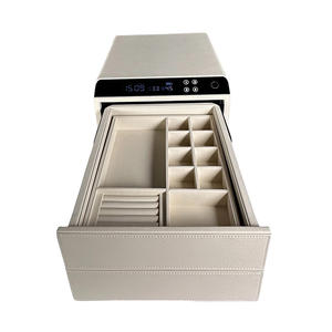 Venta caliente de fábrica de cuero de lujo cajón <span class=keywords><strong>Seguro</strong></span> Hogar Inteligente huella digital WIFi todo acero antirrobo <span class=keywords><strong>seguro</strong></span> - Product Image 2