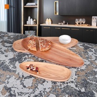 Plateau de service rond en bois d'olivier de luxe moderne Plateau de service en bois durable écologique Plateau de charcuterie pour l'apéritif et la maison