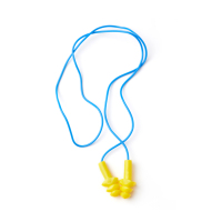 Jaune non toxique CE, ANSI, AS/NZS Confort Protection contre le bruit Bouchons d'oreille à fil souple Silicone pur Bouchons d'oreille faciles à nettoyer 32 dB