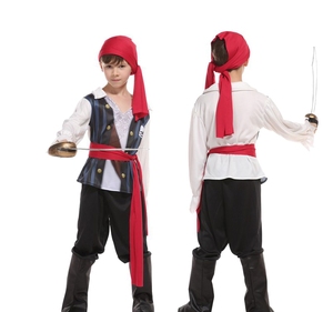 Set Costume da Pirata Reale di Alta Qualità in Poliestere Nero per Bambini, per Feste di Halloween, Vendita Diretta dalla Fabbrica - Product Image 5