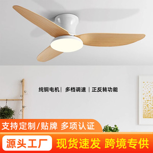 Minimalist Nordic Ceiling Fan Light Led Fixed Blade 220V For Living Room Bedroom - Product Image 5