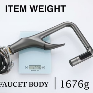 Nuevo Producto 2025: <span class=keywords><strong>Grifo</strong></span> de Cocina Extraíble de Cobre con Válvula de Cerámica de Alta Calidad, Color Gris Metálico, Agua Fría y Caliente - Product Image 3