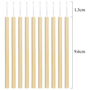 Applicateur micro-brosse en bambou écologique pour extensions de cils, micro-brosse sans peluches, écouvillon de nettoyage, outils de greffage pour salon de cils - Product Image 1