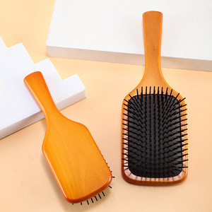 <span class=keywords><strong>Spazzola</strong></span> <span class=keywords><strong>per</strong></span> Massaggio del Cuoio Capelluto in <span class=keywords><strong>Legno</strong></span> Rettangolare Portatile con Logo Personalizzato, Grande Pettine con Setole in Nylon <span class=keywords><strong>per</strong></span> Donne - Product Image 4