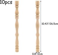 Broches décoratives en bois non peintes, découpe naturelle en bois non fini pour meubles, artisanat