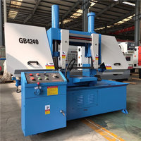 Scie à ruban horizontale GB4230 pour métaux, équipement de sciage robuste pour profilés métalliques, directement de l'usine
