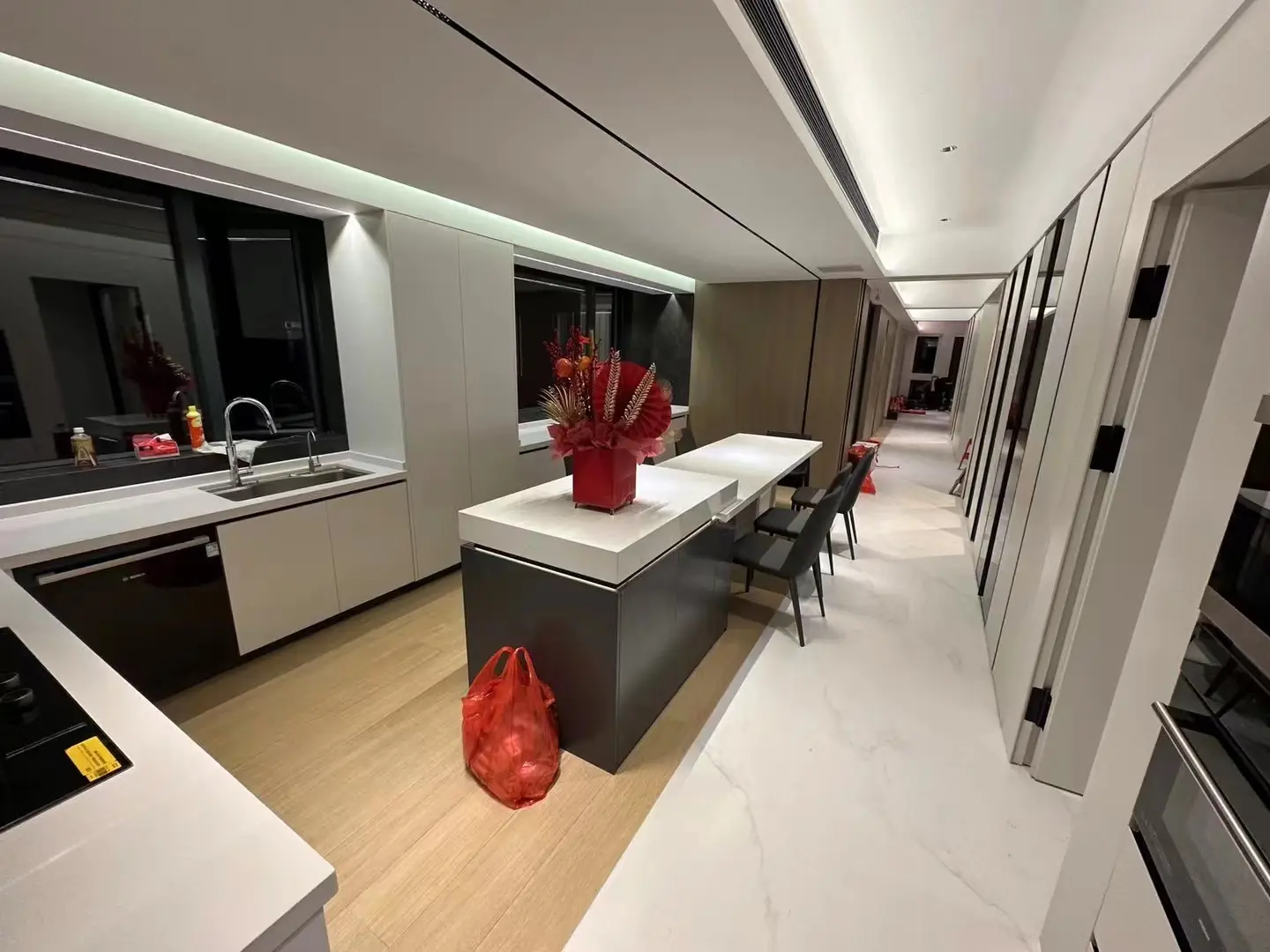 Nieuwe Slimme Model Keuken Accessoires Opslageenheden Uitgerust Modulaire Keukenkast Modern Luxe Design Voor Appartementen En Villa