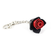 Porte-clés Gothique en Cuir PU pour Hommes et Femmes, Pendentif Masque Sexy, Rose, Chauve-souris, Rivets Punk, Breloques de Sac Subculture Érotique, Vente en Gros