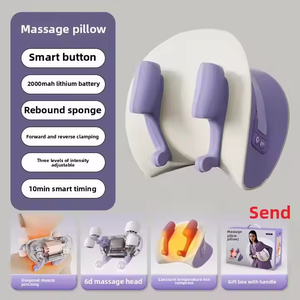Bantal Pijat leher portabel, pemijat leher dan bahu Shiatsu pemijat 3D pintar efektif untuk <span class=keywords><strong>Trapezius</strong></span> pereda nyeri - Product Image 2