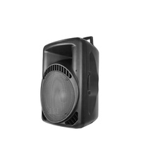 Système de sonorisation portable rechargeable de 15 pouces avec 2 microphones sans fil, Bluetooth/USB/SD, contrôle de l'égaliseur et roues intégrées