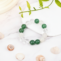 Nouveauté : Bracelet en quartz vert fraise et pierre de lune, design tendance, pierres précieuses naturelles, pour femme, idéal comme cadeau