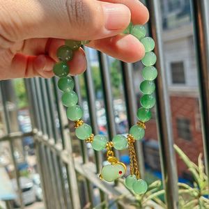 Fashion Green Rabbit Crystal Glass <b>Beads</b> <b>Bracelet</b> Crystal Gemstone <b>Beads</b> <b>Gold</b> Handmade <b>Bracelet</b> for Women Gift - Product Image 3