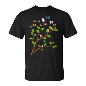 T-shirt promotionnel Symphonie florale avec imprimé floral élégant - Product Image 1