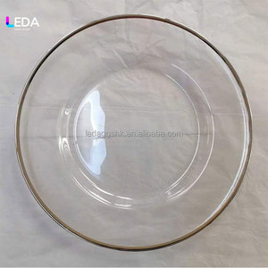 จานรองแก้วทรงกลม LEDA ขอบคริสตัลสำหรับตกแต่ง - Product Image 2