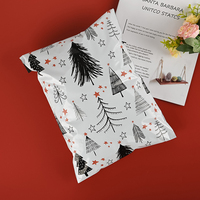 Enveloppes d'emballage de cadeaux de Noël personnalisées en poly d'expédition en plastique directe d'usine pochettes de livraison par courrier pour chaussures chaussette