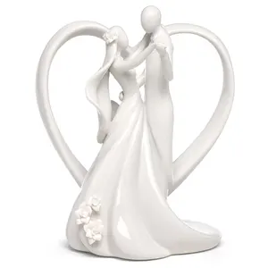 OEM personalizzato nuovo Design creativo resina bianca a forma di cuore coppia matrimonio personalizzato regalare regali