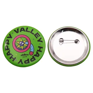 High Quality Maker Wholesale Custom 58mm Printed Design Logo Blank Plastic Cartoon Magnetic Pins Round Tin Button Badge