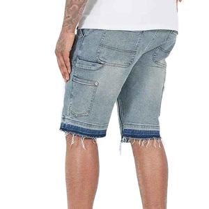 Pantalones Cortos Casuales para Hombre, Uso en Exteriores, Color Sólido, Estilo Desgastado, Logotipo Personalizado, Ligeros, 100% Algodón, Estilo Urbano, Precio al por Mayor - Product Image 2