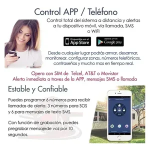 Wi-Fi GSM allarme per telefono cellulare senza fili sistema di sicurezza domestica con sensore porta ABS 433MHz GPRS rete batteria fonte di alimentazione - Product Image 6